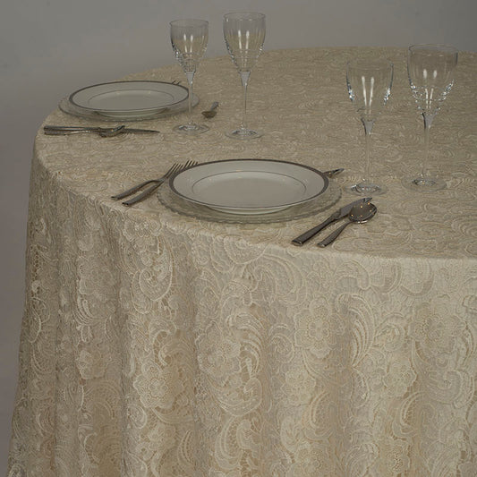 Ivory English Lace Table Linen
