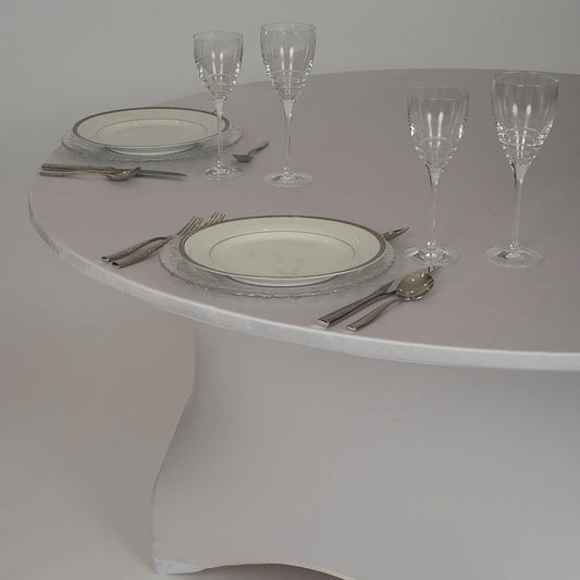 Spandex White Table Cover