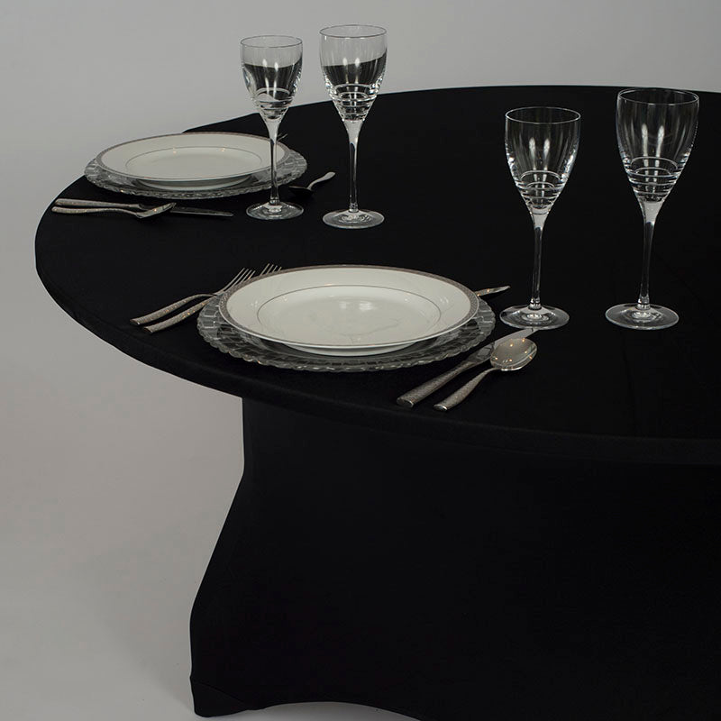 Spandex Black Table Cover