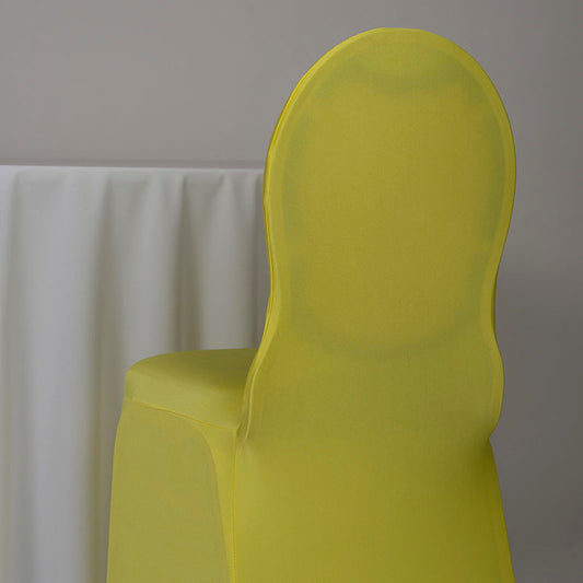 Neon Yellow Spandex Chair Cover