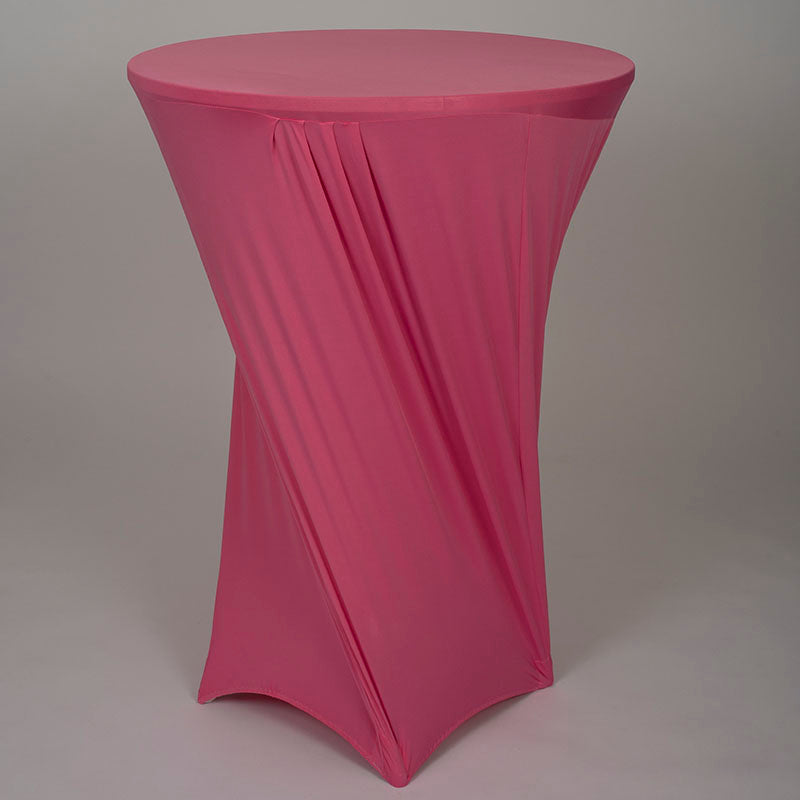 Hot Pink Spandex Cocktail Table Cover