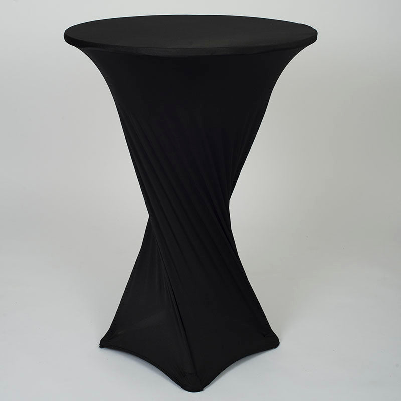 Black Spandex Cocktail Table Cover