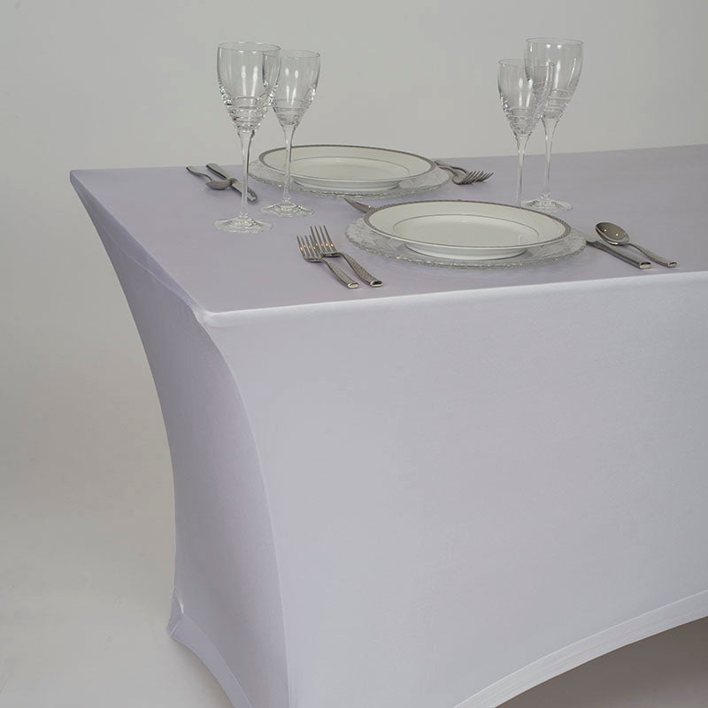 Spandex White Table Cover