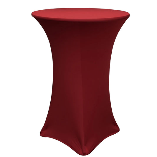 Burgundy Spandex Cocktail Table Cover
