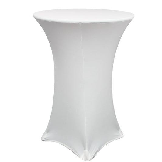 White Spandex Cocktail Table Cover