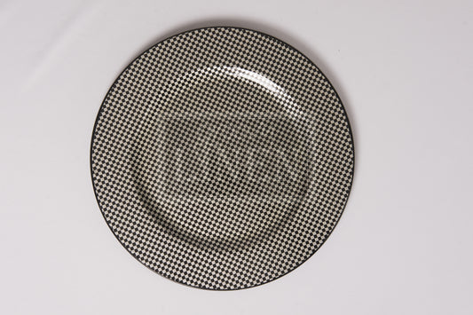 13" Checkered Acrylic Charger Plate