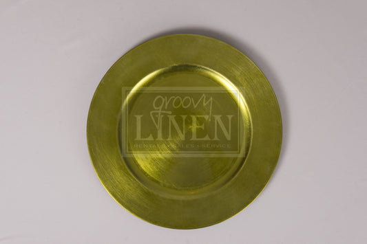 13" Lime Green Acrylic Charger Plate