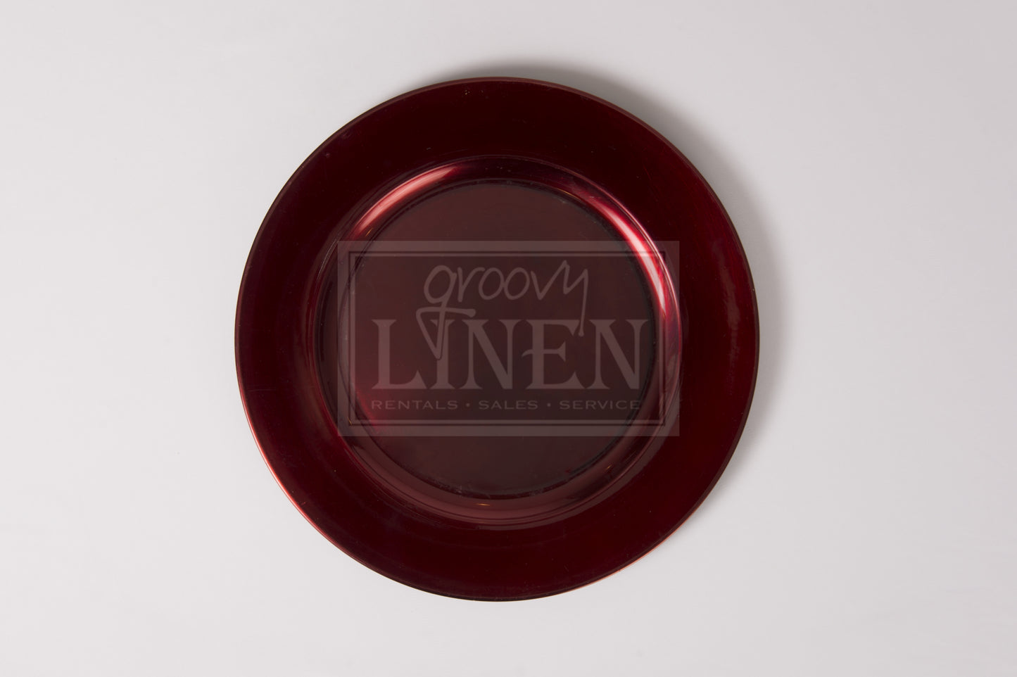 13" Cranberry Red Acrylic Charger Plate