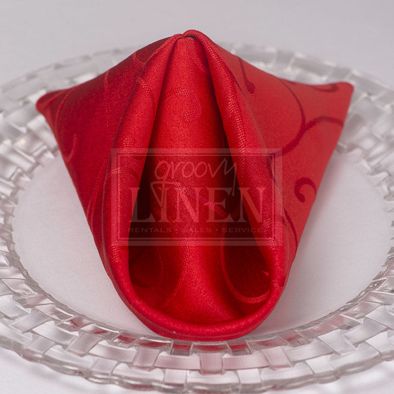 Red Swirl Napkin