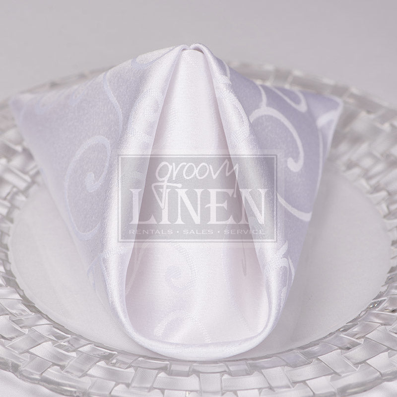 White Swirl Napkin