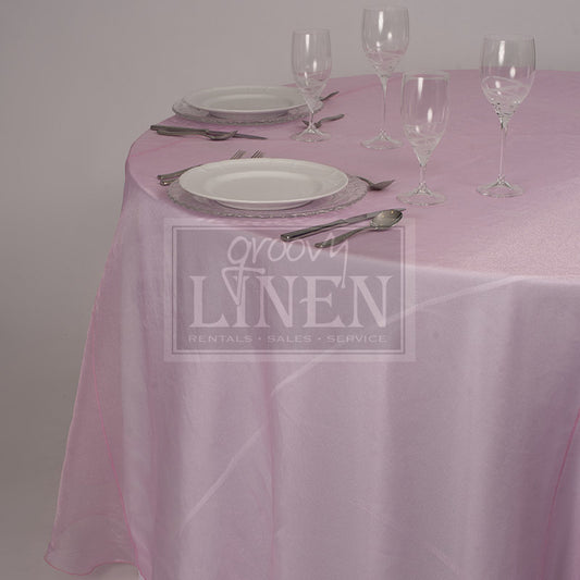 Soft Pink Organza Table Linen
