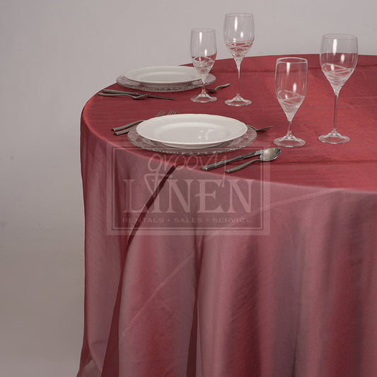 Red Sparkle Organza Table Linen