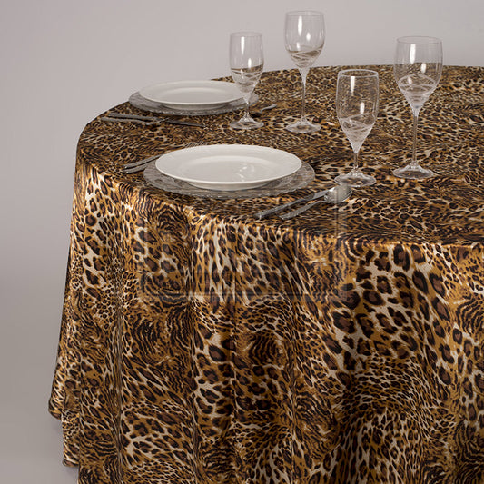 Cheetah Satin Table Linen