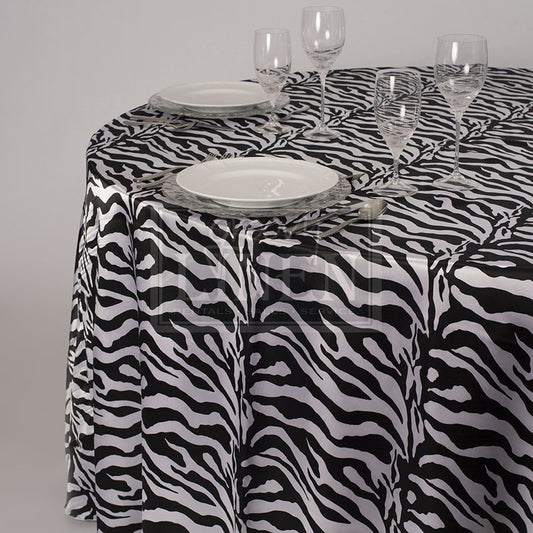 Zebra Satin Table Linen