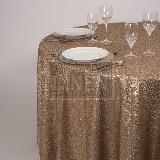 Blush Sequin Taffeta Table Linen