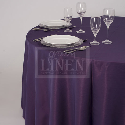 Violet Faux Silk Table Linen