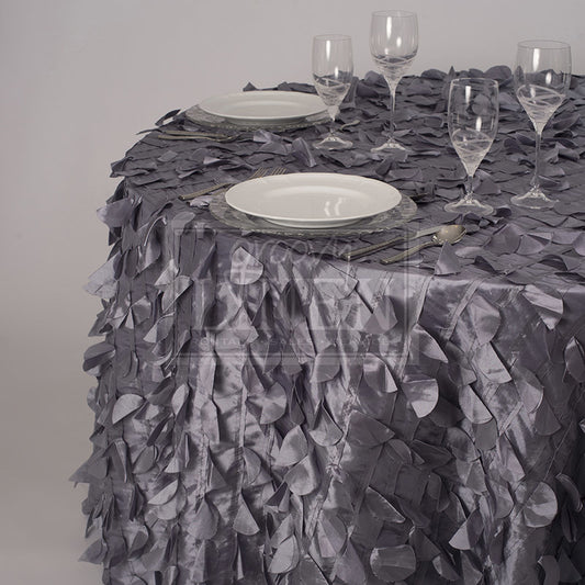 Silver Funzie Taffeta Table Linen