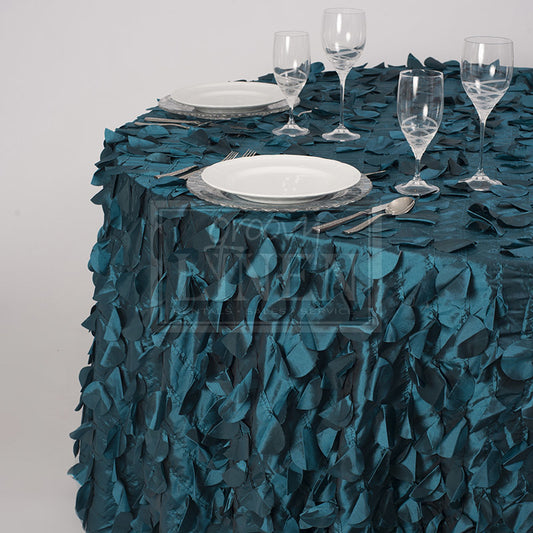 Teal Funzie Taffeta Table Linen